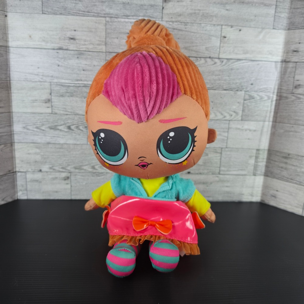L.O.L. Surprise Plush Doll MGA Orange Corduroy Hair Pink Skirt 15 Inch